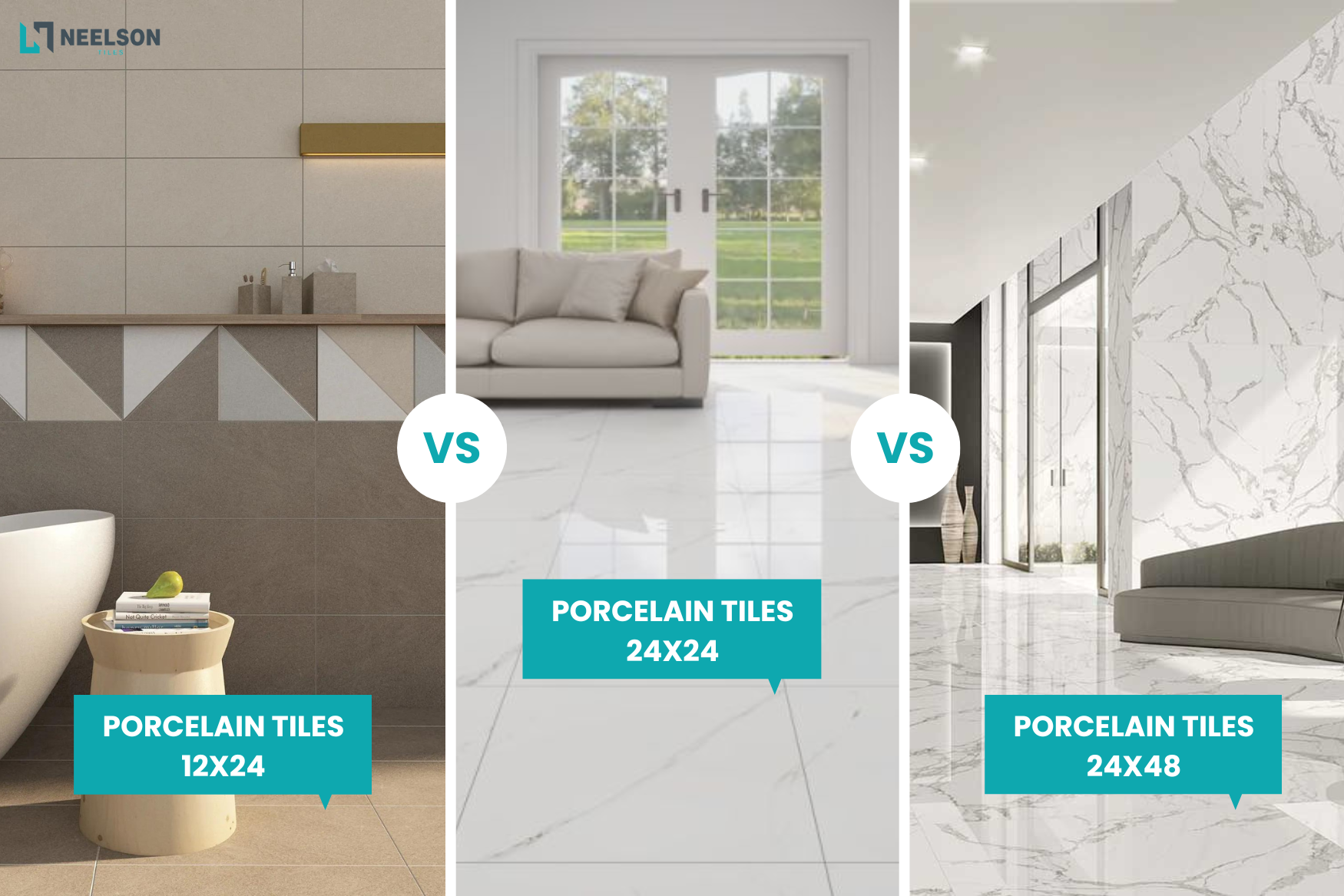 Comparing Porcelain Tiles 12x24 With Other Size Options